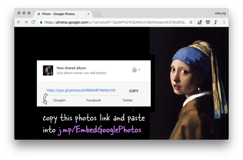 Embed Google Photos