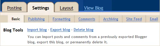 export blogger export blogger