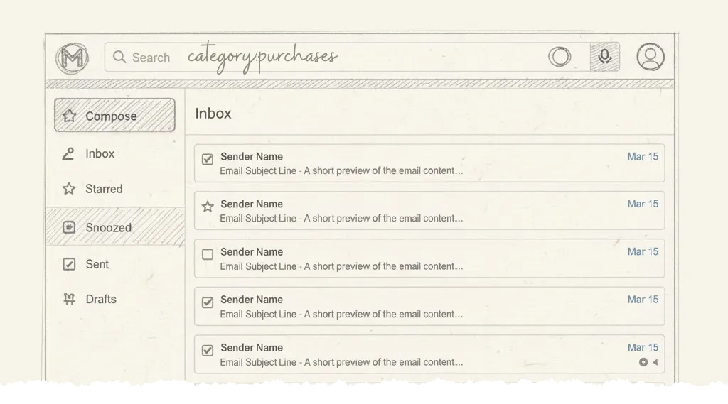 Find Purchase-Related Emails in Gmail