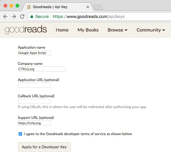 Goodreads API