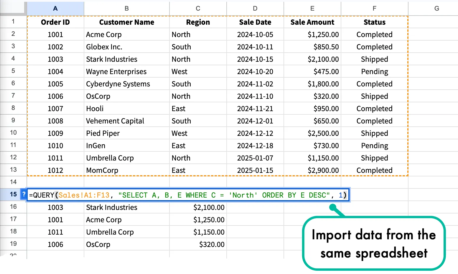 Import data from Google Sheet