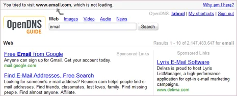 opendns domain not found opendns domain not found